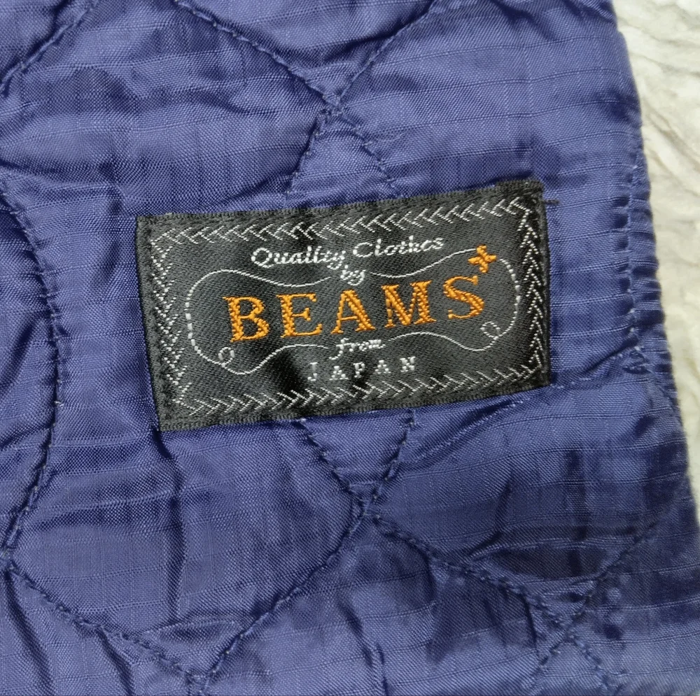 Beams Plus Men's Quilted Boa Fleece Muffler in Navy